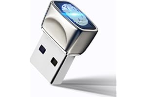 JIAN BOLAND USB Fingerprint Reader for Windows10/11, Windows Hello Mini Fingerprint Scanner,Metal Shell Auto Driver Setup-Windows Password-Free Login for PC Laptop
