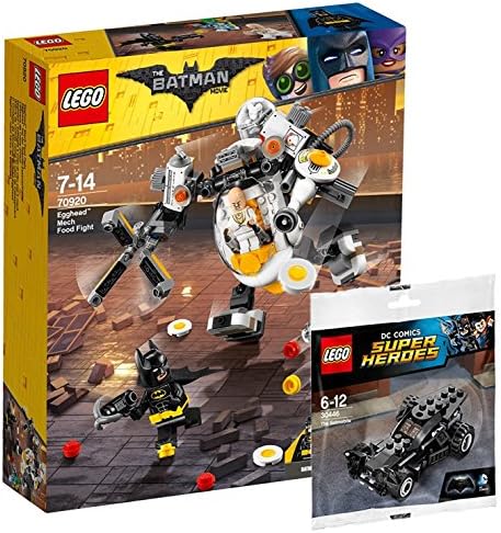 The Batman Movie LEGO The Movie 70920 – Egghead at the Robot Food Battle Toy + Lego DC Comics Super Heroes Batman 30446 – Batmobile – Polybag