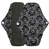 Tefamore Waschbare Blumen Print Slipeinlagen，Wiederverwendbare Bambus Stoff Waschbar Menstruation Pad Mama Sanitär Handtuch für Light Harnabgang/ Hygienische Binden /Light Menstruation