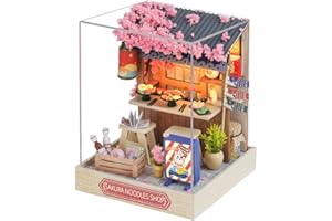HJBHDOLL Miniature Store Casa de muñecas con cubierta antipolvo, muebles de madera, kit de bricolaje para casa de muñecas con luz LED, regalo de cumpleaños para adolescentes y niños (tienda japonesa)