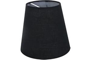 Eastlion 5.5 inch Paralume Tessuto Piccolo Clip Paralumi Lampadari Lampadario e Lampada a Muro,Nero
