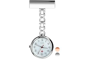 UEOTO Infirmière Montre de Broche Montre Médicale Suspendue Montres de Poche Montre à Quartz pour Les Médecins Cadeau pour Mère Père Homme Femme Garçon Fille