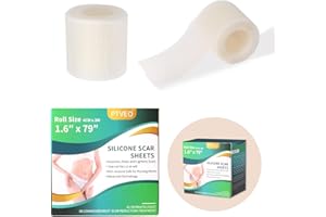 PTVEO Silikon Narbenpflaster, 4cm x 200cm Silikon-Narbenband Wiederverwendbar Silicone Scar Tape Silikonpflaster Rolle Weiches Silikonband Atmungsaktiv, Wasserfest (Transparente)