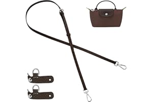 jiesinlov sac en cuir de vachette bandoulière réglable kit de conversion pour Le Pliage Pouch(MINI Nouvelle Version-Moka)