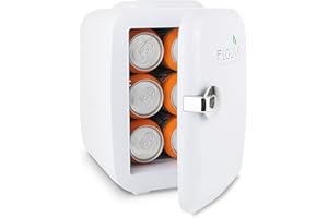 FLOVIA COOK BY NATURE Mini Kühlschrank 4L, FLOVIA 2 in 1 Tischkühlschrank mit Kühl- und Warmhaltefunktion, AC 220V im Haushalt/DC 12V-Buchse im Auto, Leise für Auto Büro Schlafzimmer Garten Picknick Reisen Zeltplatz