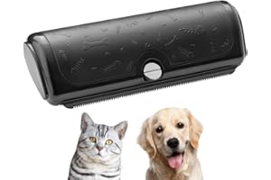 PETPOG DESIGNED · FOR · PETS PetPog Deshedding Brush for Dogs & Cats – Professional Grooming Tool, Reduces Shedding, Gentle Stainless Steel Blade, Comfortable Non-Slip Handle