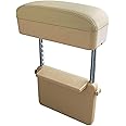 Sulfar Car Console Armrest Box Arm Rest Height Adjustable Comfort Elbow Pad Armres Storage Organizer Box (Beige)