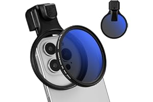 K&F CONCEPT 67mm Universeller Filterclip für Handy mit Druckknopf, kompatibel mit iPhone 16/15/14/13/12/11 Series/Samsung/Android Handys(einen CPL Filter der K Serie enthalten)
