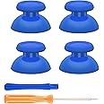 eXtremeRate 2 Pairs Blue Replacement Thumbsticks for PS5 Controller, Custom Analog Stick Joystick Compatible with PS5, for PS4 All Model Controllers Universal - Controller NOT Included