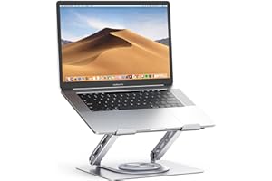 UGREEN Laptop Stand 360° Rotation Upgrade Adjustable Laptop Stand for Desk | Rotating, Ergonomic Portable Computer Stand Laptop Holder Riser Compatible with MacBook, Air, Pro, All Laptop 10-17", Gray