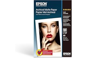 Papier photo A4 mat Epson Archival 189 g/m2, 50 feuilles
