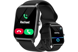 GYDOM Reloj Inteligente Hombre Mujer con Voz de Alexa y Llamadas, 1.8" Smartwatch con Oxímetro/Pulsómetro/Monitor Sueño/Podómetro, 100 Modos Deportivos, Impermeable IP68 Regalo Mujer Hombre para Android iOS