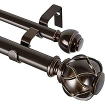 KAMANINA Bastone per tenda doppio da 91,2 cm a 182,9 cm