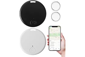 SELURK 2 Pieces Key Finder Bluetooth 5.2 - Key Tracker Smart Tag GPS Compatible with iOS and Android, Tracker with Two-Way Search, App Remote Control, Anti-Lost Alarm for Bags & Pets