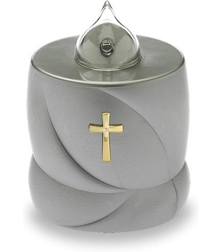 Lanterne Funéraire LED Blanche Novaliv - Bougie Commémorative Éternelle Avec Batterie, Effet Vacillant, Lumière Permanente