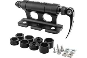 MUQZI Bike Block Fork Mount, Aluminum Alloy Bicycle Front Fork Quick Release Mount MTB Rear Wheel Rack Mount Thru Axle Car Roof Carrier Rack Support Stand Holder