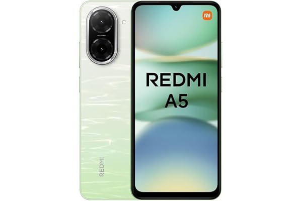 Redmi A5 , 4+ , grön, superklar 32 MP AI-kamera, 5200 mAh batteri, kraftfull octa-core-processor, Immersive 6,88 tum 120 Hz skärm (Ingen strömadapter ingår)