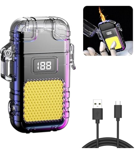 Accendino Elettrico USB Ad Arco - Impermeabile, Con Torcia E Design Antivento, Ideale Per Regalo - Foto 6