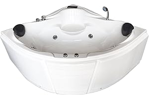 GRAFICA MA.RO SRL BAIGNOIRE MASSANTE ANGLE Model Las Vegas 150 x 150 cm BALNEO BAIN TOURBILLON SPA Cascade inclus!