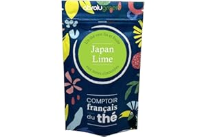 ABSOLUGREEN Thé Vert Japan Lime – Comptoir Français du Thé – Infusion Fraîche et Désaltérante en Vrac 80g – Saveur Citronnée & Végétale, Idéale Chaude ou Glacée Toute la Journée