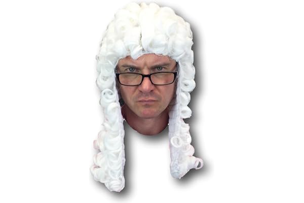 Rubber Johnnies TM Seigneur Justice Juge Perruque Avocat Downton Abbey Déguisement