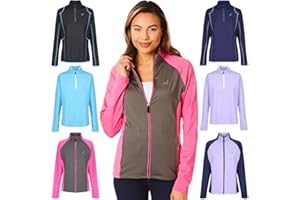Under Par Women’s Zip Neck Sweater Jumper Breathable Moisture Wicking Ladies Golf Mid Layer Top