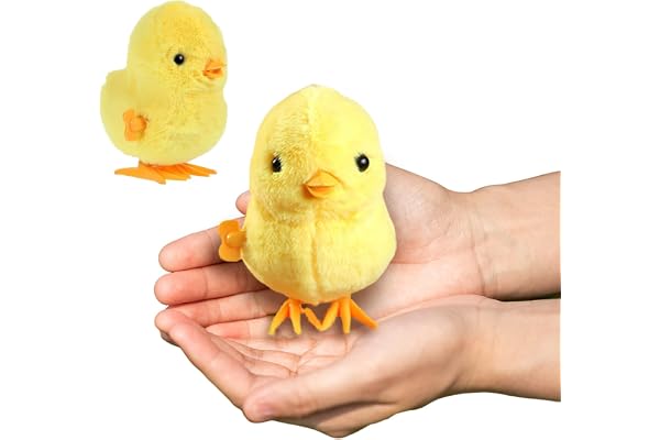 XiXiRan Poussin Mécanique, 2Pcs Jouet Sauteur à Remonter pour Pâques, Cadeaux Surprise pour Garçons, Filles, Enfants, Fête de Pâques