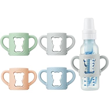 Siliconen hoesjes voor Philips Avent glazen fles, 240 ml, antislip en hittebestendig, onbreekbaar, compatibel met flessen van natuurlijk glas, 3 stuks