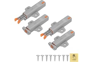 PABBYEEY 4 Stück Schranktüröffner Heavy Duty 40N Push-to-Open Kabinenenschloss mit Federmechanismus Für Küchenschränke & Großschränke Einhandbedienung, Wartungsfrei & Rostfrei