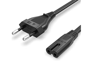 SUPERER C7 Figure 8 Câble d'alimentation Principal avec Prise EU, Compatible avec Sony PS4, PS5, Xbox X/S, pour HP, imprimantes, Epson, Canon, Pixma, OfficeJet Pro Printer, pour Envy 6700 6600 8500-1,2 M