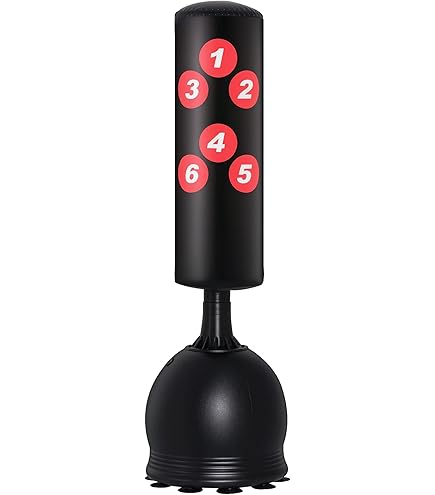 COSTWAY 178 cm vrijstaande bokszak, staande bokszak met vulbare zuigvoet, kickbokszak MMA, punching bal, bokstrainer voor kinderen en volwassenen
