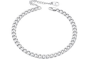 FaithHeart Chaine de Cheville Femme,Bracelet de Pied Plaqué Or en Acier Inoxydable,Maille Figaro/Cubaine-Cheville Chaine Ajustable 20 à 27 cm,Bijoux de Plage Été Vacances pour Femmes Hommes Filles