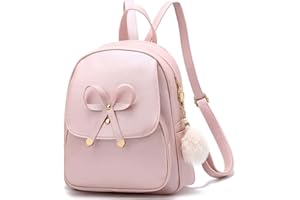 IHAYNER I Girls Bowknot Mini Backpacks PU Leather Women Fashion Backpack Shoulder Bags for Ladies Small Rucksack Teenagers