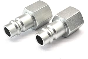 DELTA-P LTD 2 x Male Quick Release Euro Compressed Airline Pneumatic Coupling with Female 1/4" BSP - Cejn 320, Rectus 25/26 Type