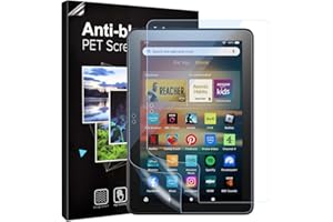 TiMOVO [2 Pack Anti Blue Light Screen Protector Compatible with Fire HD 8 & 8 Plus 12th/10th Generation (8 Inch - 2024/2022/2020 Released), Anti-Scratch Slim Film Fit Kindle HD 8 & 8 Plus