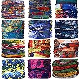 ❤ Gorros versátiles:Con 12 formas diferentes, ahorra dinero,El increíble y versátil accesorio para la cabeza se puede usar como gorro pirata, bufanda para el cuello, diadema deportiva, muñequera, corbata para el cabello, toalla de rally, mascarilla, banda de Alicia, venda para los ojos, funda para el cabello, foulard y pasamontañas.