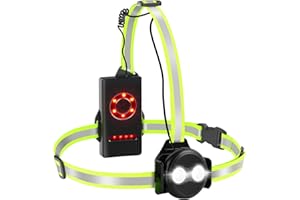 Fashioz Luce Running, Luce Corsa Ricaricabile USB, 500 Lumen, Regolabile a 90°, Luci Corsa Notturna con 4 Modalità, Strisce Riflettenti Professionale Lampada Corsa per Sport all'aria Aperta