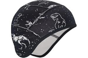 Amexo Fahrrad Mütze Kinder, Helm Unterziehmütze Winter Kinder, Wintermütze für Fahrradhelm, Unisex Kinder Helmmütze Mütze Laufmütze