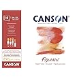 Canson Figueras Oil & Acrylic 290gsm paper pad including 10 sheets, size:33x24cm, canvas-like texture