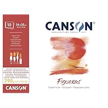 CANSON FIGUERAS Künstlerpapier A2 Block - 290g/m² Für Öl, Acryl Und Ölpastellkreide