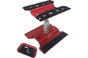 YijiaLink Station de Travail Voiture RC Support Voiture RC Aluminium Réparation avec Plateau à Vis pour 1/8 1/10 1/12 1/16 Traxxas Axial Arrma Redcat RC Crawler Monster Truck Buggy (Rouge)