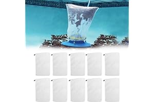 GAESHOW Calcetines Skimmer Piscina, 10 Piezas Prefiltro para Skimmer Piscina, Pool Skimmer Socks para Aspiradora de Piscina, Reutilizable Forro de Malla para Cesta de Piscina Elimina Hojas, Polen, Insectos