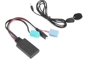 Tbest Gane, Clio 3 Bluetooth, Kabel Aux 6Pin Kabel Audio Bluetooth Adapter Stereo Auxin Z Mikrofonem Pasuje Do Clio/Espace/Megane