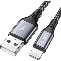 RAVIAD Cavo iPhone, [Certificato MFi] 1.8M Caricabatterie iPhone Carica Rapida Nylon Cavo iPhone per iPhone 14/13/12/11/Pro/P