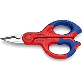KNIPEX Electricians Scissors with Multi-Component Sleeves, Reinforced with Fibreglass 160 mm, 95 05 155 SB