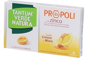 ANGELINI Tantum Verde Natura - 15 Pastiglie Gommose Limone e Miele