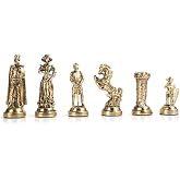 GiftHome Orta Boy Metal İngiliz Satran&ccedil; Taşı Parlak
