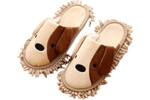 DragonX2 Floor Cleaner Shoe Mop Slippers for Floor Cleaning Mop Floor Cleaning Slippers Mop Slippers Removable Microfibre Slipper for Bathroom Home Office Kitchen Floor Dust Dirt Hair Cleaning Tool