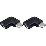Maxhood (2-Pack) 90 Degree USB C Type C Male to Female Adapter, Right & Left Angled USB-C USB 3.1 Type-C Male to Female…