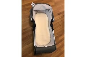 Kaarsgaren Doppelseitige Einlage aus Merinowolle und Bio-Baumwolle für Kinderwagen (Naturfarbe, 36 x 80 cm)